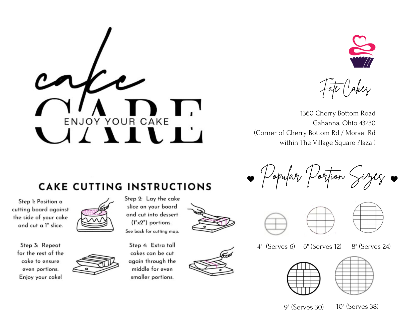 Fate Cakes' Cutting Guide